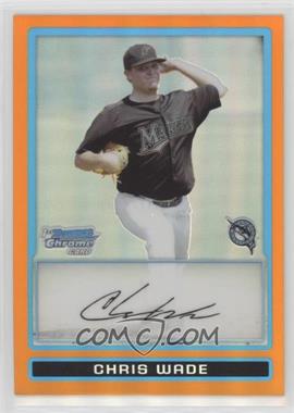 2009 Bowman Draft Picks & Prospects - Prospects Chrome - Orange Refractor #BDPP31 - Chris Wade /25