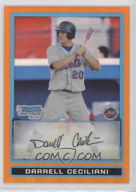 2009 Bowman Draft Picks & Prospects - Prospects Chrome - Orange Refractor #BDPP51 - Darrell Ceciliani /25