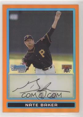 2009 Bowman Draft Picks & Prospects - Prospects Chrome - Orange Refractor #BDPP70 - Nate Baker /25