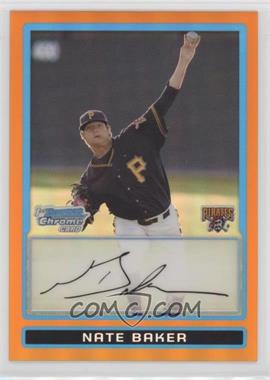 2009 Bowman Draft Picks & Prospects - Prospects Chrome - Orange Refractor #BDPP70 - Nate Baker /25