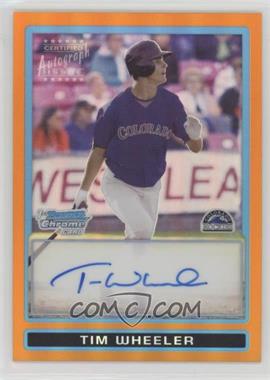 2009 Bowman Draft Picks & Prospects - Prospects Chrome - Orange Refractor #BDPP78 - Tim Wheeler /25