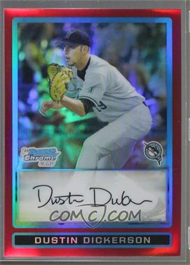 2009 Bowman Draft Picks & Prospects - Prospects Chrome - Red Refractor #BDPP67 - Dustin Dickerson /5 [Noted]