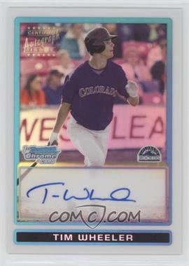 2009 Bowman Draft Picks & Prospects - Prospects Chrome - Refractor #BDPP78 - Tim Wheeler /500