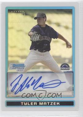 2009 Bowman Draft Picks & Prospects - Prospects Chrome - Refractor #BDPP93 - Tyler Matzek /500