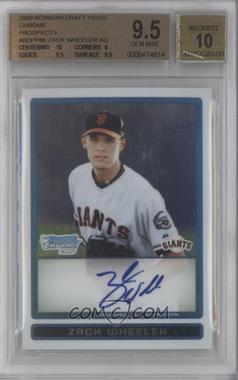 2009 Bowman Draft Picks & Prospects - Prospects Chrome #BDPP86 - Zack Wheeler [BGS 9.5 GEM MINT]