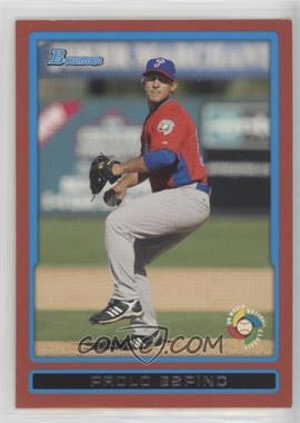 2009 Bowman Draft Picks & Prospects - World Baseball Classic Stars - Red #BDPW30 - Paolo Espino /1 [EX to NM]