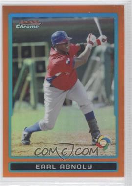 2009 Bowman Draft Picks & Prospects - World Baseball Classic Stars Chrome - Orange Refractor #BDPW6 - Earl Agnoly /25