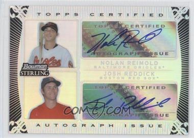 2009 Bowman Sterling - Dual Autographs - Black Refractors #DA-NRJR - Nolan Reimold, Josh Reddick /25