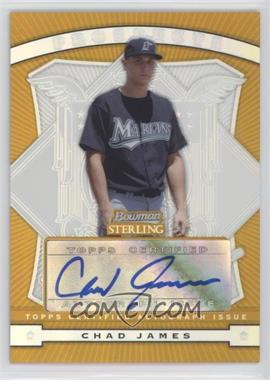 2009 Bowman Sterling - Prospects - Gold Refractors #BSP-CJA - Chad James /50
