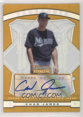 2009 Bowman Sterling - Prospects - Gold Refractors #BSP-CJA - Chad James /50