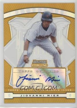 2009 Bowman Sterling - Prospects - Gold Refractors #BSP-JMM - Jiovanni Mier /50