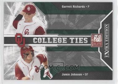 2009 Donruss Elite Extra Edition - College Ties - Green #6 - Garrett Richards, Jamie Johnson