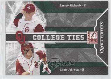 2009 Donruss Elite Extra Edition - College Ties - Green #6 - Garrett Richards, Jamie Johnson