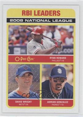 2009 O-Pee-Chee - [Base] #536 - League Leaders - Ryan Howard, David Wright, Adrian Gonzalez