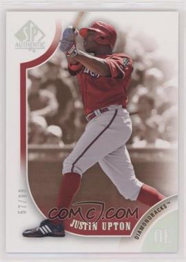 2009 SP Authentic - [Base] - Copper #125 - Justin Upton /99