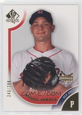 2009 SP Authentic - [Base] - Gold #160 - Michael Bowden /299