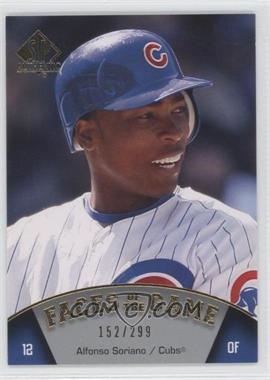 2009 SP Authentic - [Base] - Gold #172 - Alfonso Soriano /299