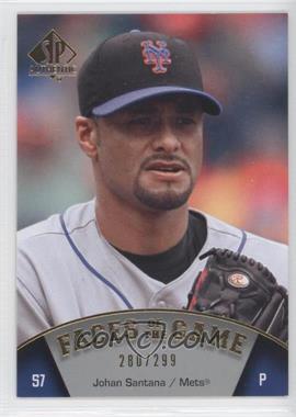 2009 SP Authentic - [Base] - Gold #190 - Johan Santana /299