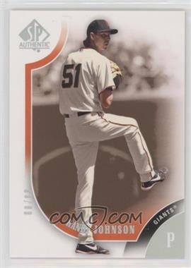 2009 SP Authentic - [Base] - Silver #65 - Randy Johnson /59