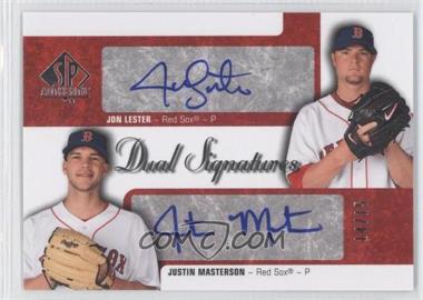 2009 SP Authentic - Dual Signatures #SSD-JJ - Jon Lester, Justin Masterson /15