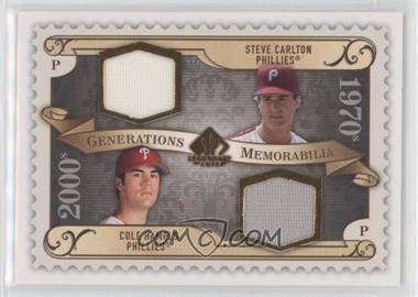 2009 SP Legendary Cuts - Generations Memorabilia #GM-CH - Steve Carlton, Cole Hamels