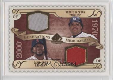 2009 SP Legendary Cuts - Generations Memorabilia #GM-JO - Reggie Jackson, David Ortiz