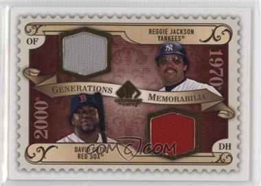 2009 SP Legendary Cuts - Generations Memorabilia #GM-JO - Reggie Jackson, David Ortiz