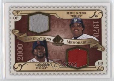 2009 SP Legendary Cuts - Generations Memorabilia #GM-JO - Reggie Jackson, David Ortiz