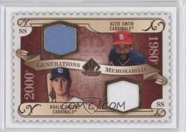 2009 SP Legendary Cuts - Generations Memorabilia #GM-SG - Ozzie Smith, Khalil Greene