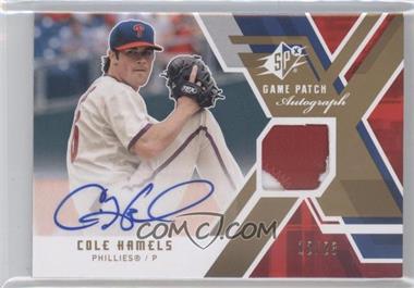 2009 SPx - Game Jersey Autographs - Patch #GJA-CH - Cole Hamels /23