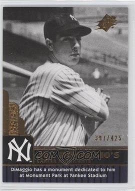 2009 SPx - Joe DiMaggio Career Highlights #JD-100 - Joe DiMaggio /425