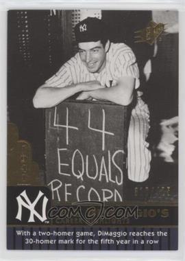 2009 SPx - Joe DiMaggio Career Highlights #JD-18 - Joe DiMaggio /425