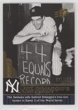 2009 SPx - Joe DiMaggio Career Highlights #JD-28 - Joe DiMaggio /425