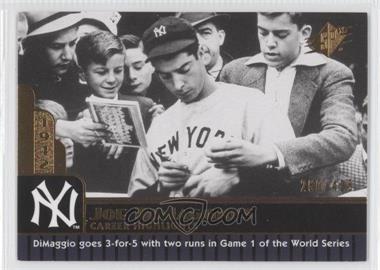 2009 SPx - Joe DiMaggio Career Highlights #JD-56 - Joe DiMaggio /425