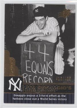 2009 SPx - Joe DiMaggio Career Highlights #JD-8 - Joe DiMaggio /425