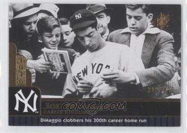2009 SPx - Joe DiMaggio Career Highlights #JD-81 - Joe DiMaggio /425