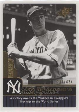 2009 SPx - Joe DiMaggio Career Highlights #JD-9 - Joe DiMaggio /425