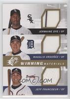 Magglio Ordonez, Jermaine Dye, Jeff Francoeur [EX to NM]