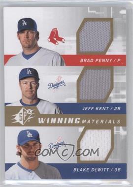 2009 SPx - Winning Materials 3 #WM3-PKD - Brad Penny, Blake DeWitt, Jeff Kent