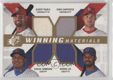 2009 SPx - Winning Materials 4 #WM4-PCLZ - Derrek Lee, Carlos Zambrano, Chris Carpenter, Albert Pujols [EX to NM]