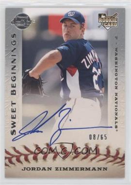 2009 Sweet Spot - [Base] - Silver #116 - Sweet Beginnings - Jordan Zimmermann /65