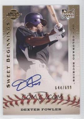 2009 Sweet Spot - [Base] #106 - Sweet Beginnings - Dexter Fowler /699