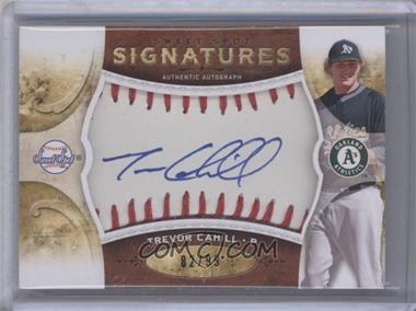 2009 Sweet Spot - Signatures - White Ball Red Stitch Blue Ink #S-TC - Trevor Cahill /99