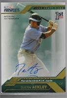Dustin Ackley (Action, Green Background) [Noted] #/50
