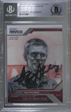 2009 TRISTAR Prospects Plus - [Base] #1.1 - Stephen Strasburg (Red Background) [BAS BGS Authentic]
