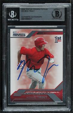2009 TRISTAR Prospects Plus - [Base] #20 - Mike Trout [BAS Seal of Authenticity]