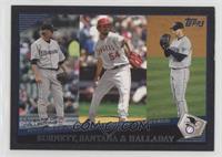 League Leaders - A.J. Burnett, Ervin Santana, Roy Halladay #/58