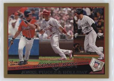 2009 Topps - [Base] - Gold #4 - League Leaders - Chipper Jones, Albert Pujols, Matt Holliday /2009