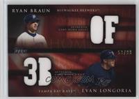 Ryan Braun, Evan Longoria [EX to NM] #/99