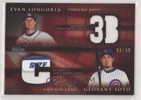 Evan Longoria, Geovany Soto [EX to NM] #/99